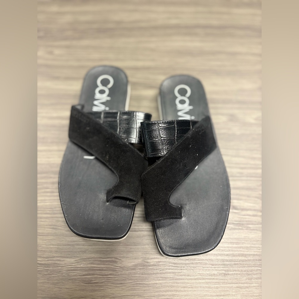 Calvin Klein -Rini Mixed Media Toe Lop sandals